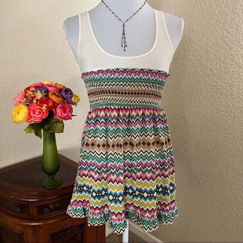Next Era Chevron Print Tunic Tank Top